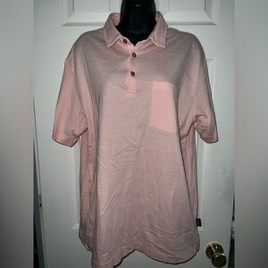 PATAGONIA MEN'S COTTON CONVERSION LIGHTWEIGHT POLO SEASHORE WHISKER PINK SZ L